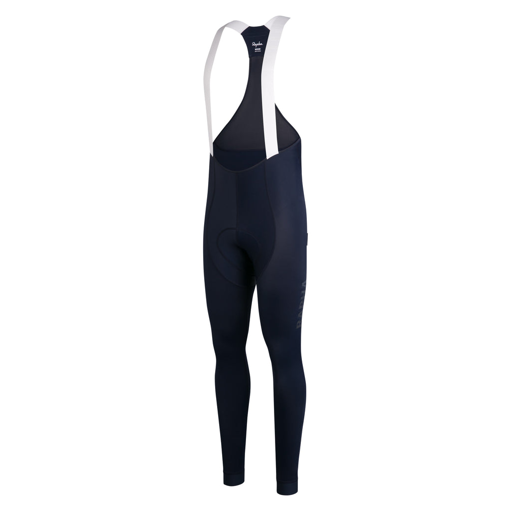 Men's Pro Team Lightweight Tights with Pad - Dark Navy/White