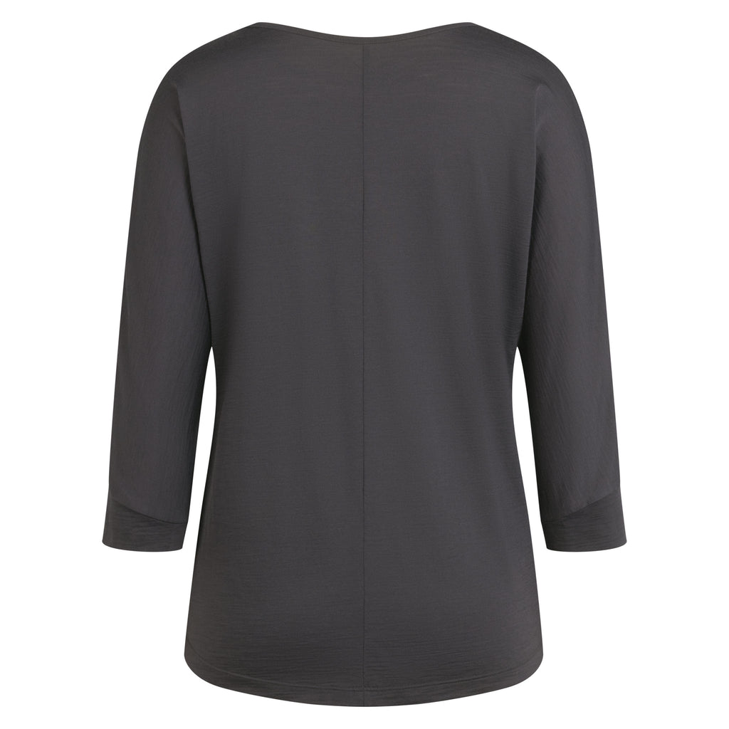 Women's Trail Merino 3/4 Sleeve Top - Dark Grey/Black