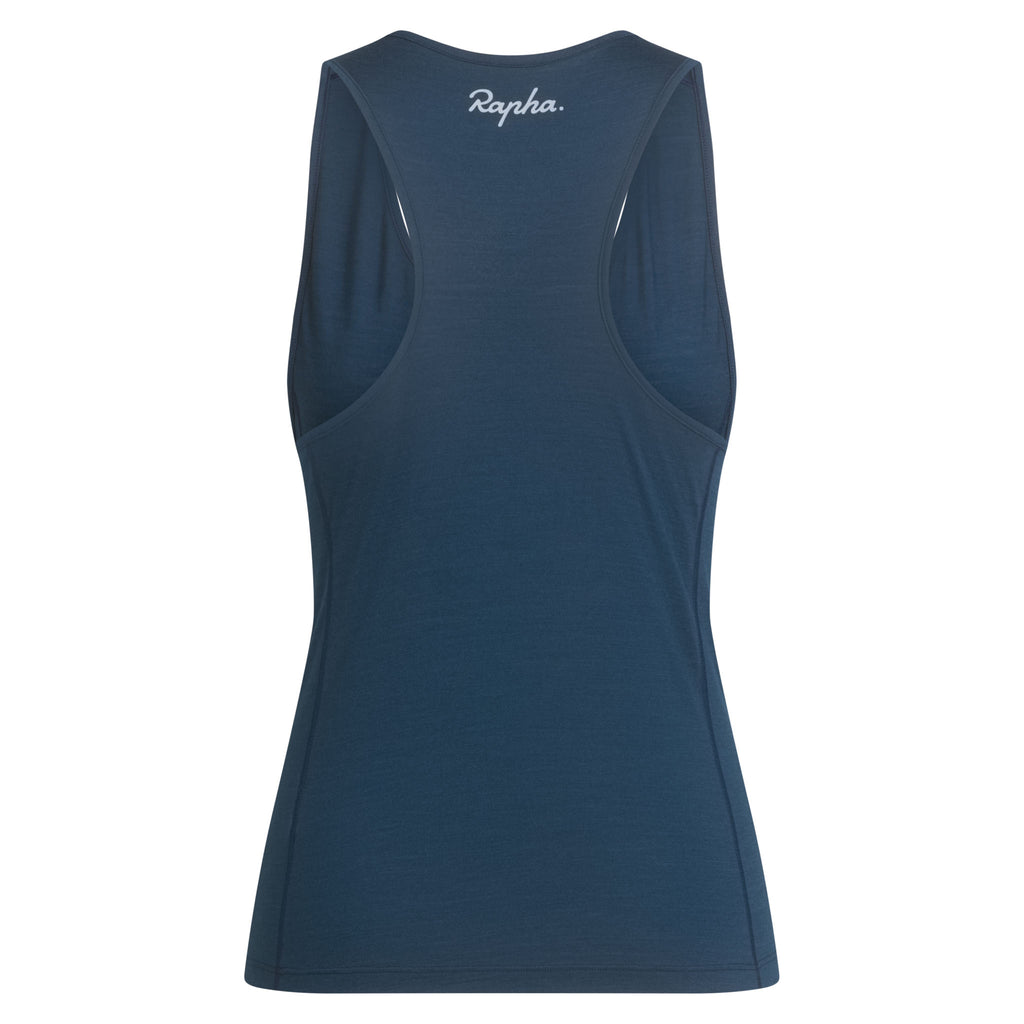 Women's Trail Merino Tank - Deep Blue/Black