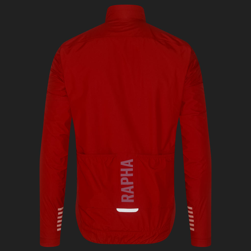 Men's Pro Team Insulated GORE-TEX Rain Jacket - Red/Dark Red