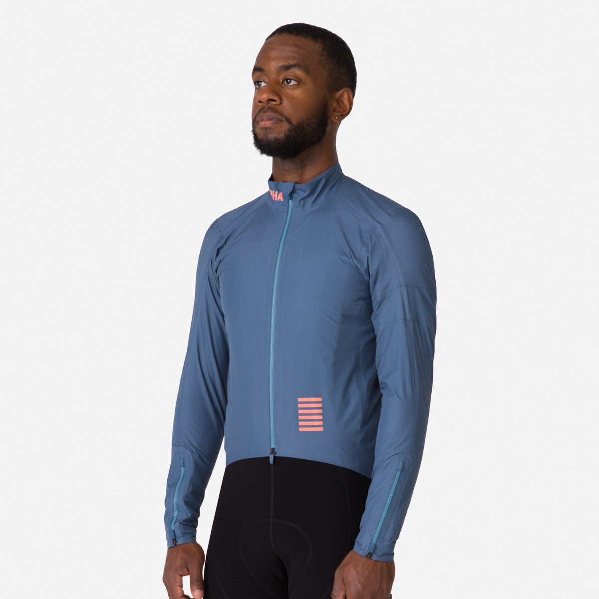 Men's Pro Team Insulated GORE-TEX Rain Jacket - Blue/Peach