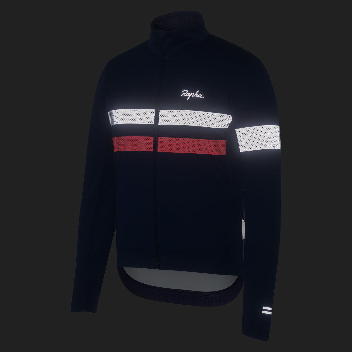 Men's Brevet Long Sleeve Windstopper Jersey - Navy/Hi-Vis Pink