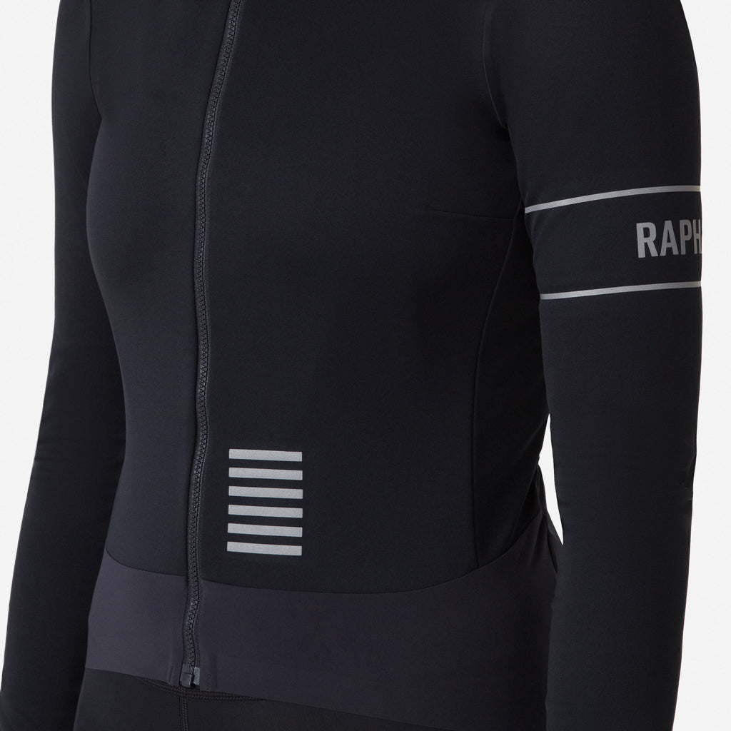 Women's Pro Team LS Windstopper Jersey - Black/Black