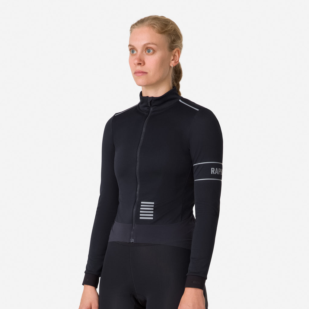 Women's Pro Team LS Windstopper Jersey - Black/Black