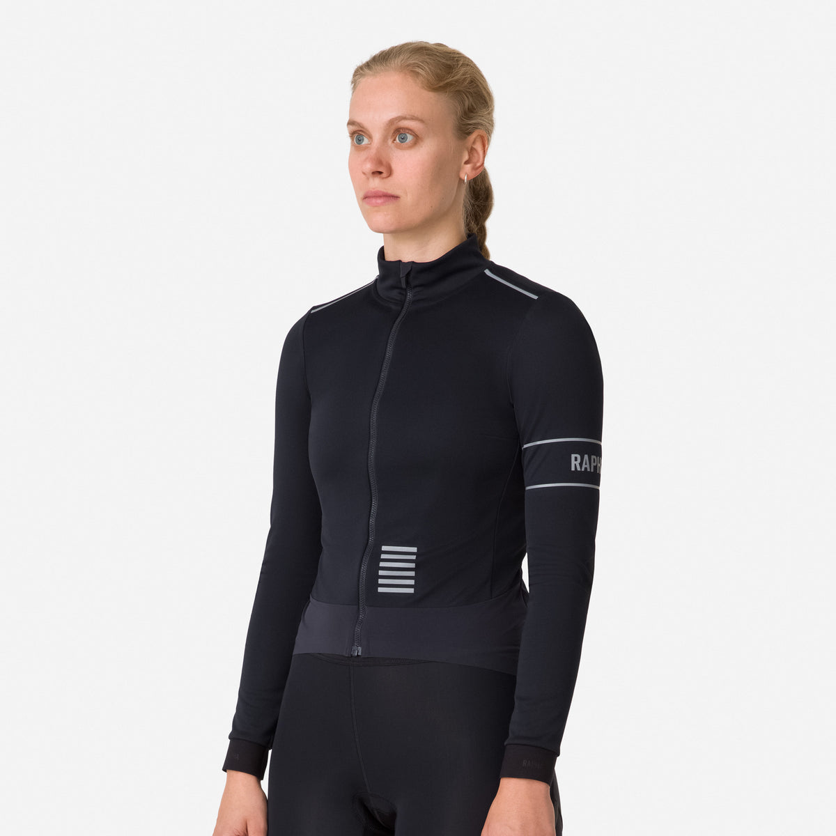 Women's Pro Team LS Windstopper Jersey - Black/Black
