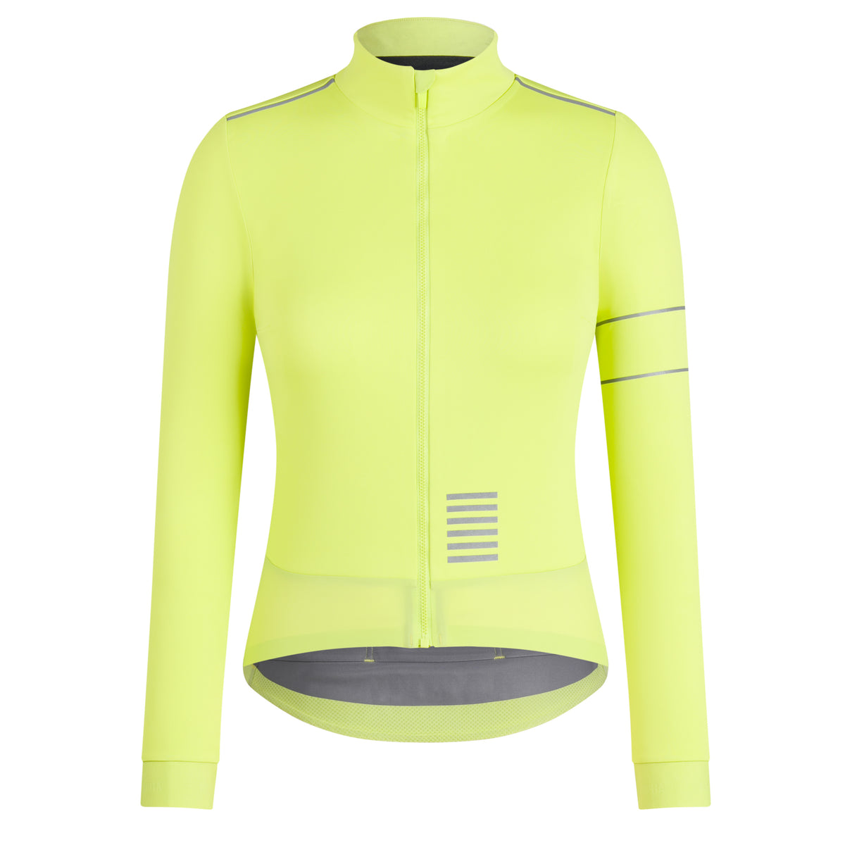 Women's Pro Team LS Windstopper Jersey - Bright Lime/Silver Reflective