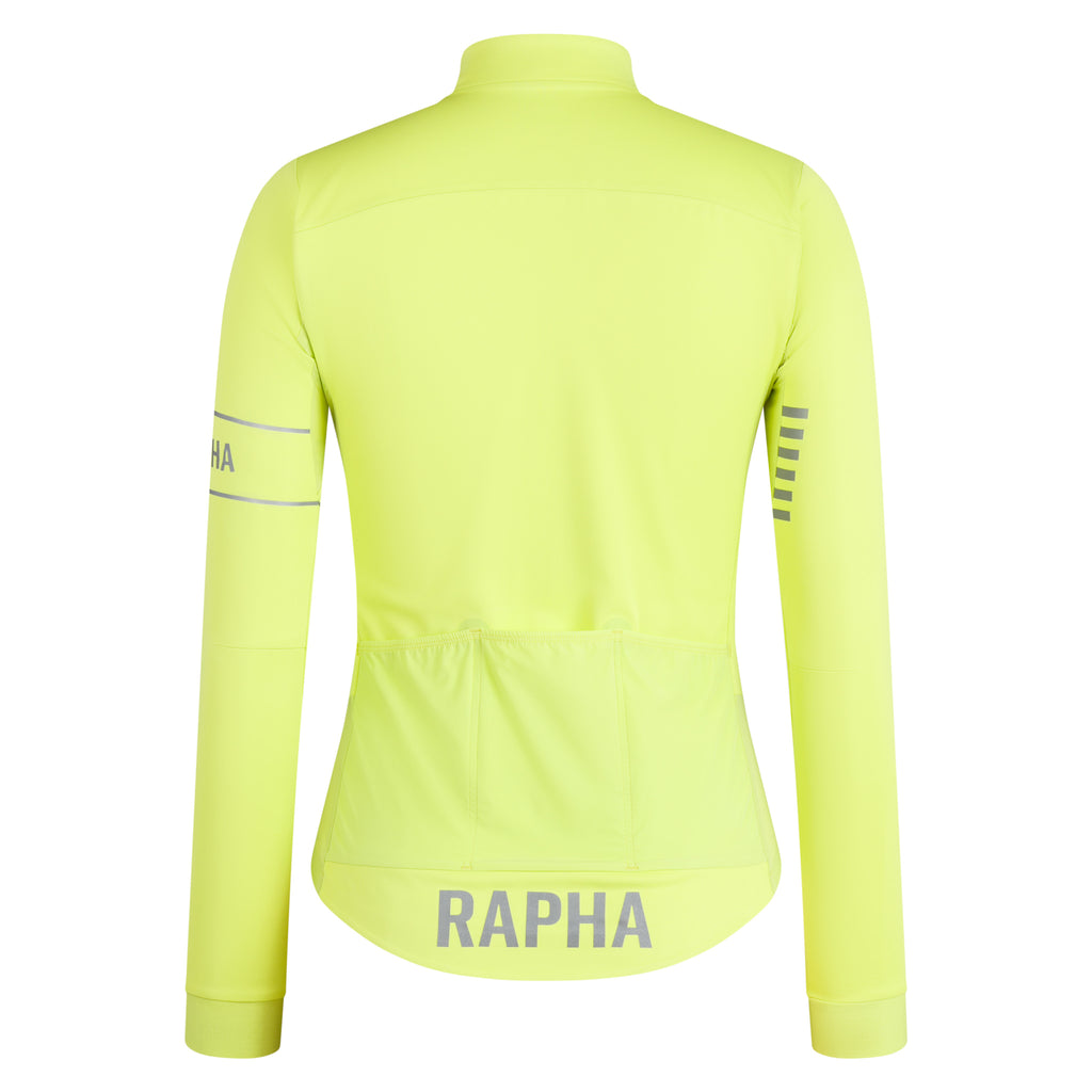 Women's Pro Team LS Windstopper Jersey - Bright Lime/Silver Reflective