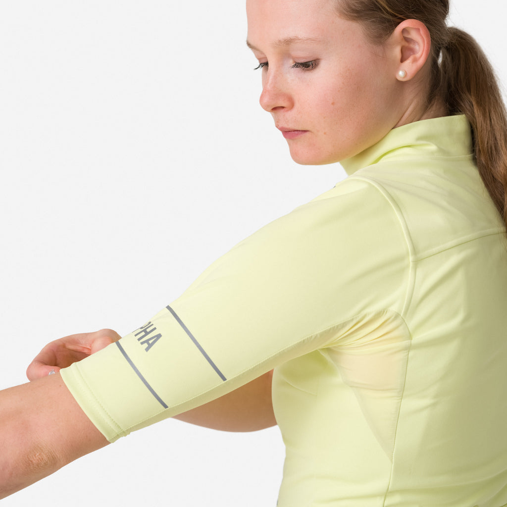 Women's Pro Team Windstopper Jersey - Lime Green/Silver