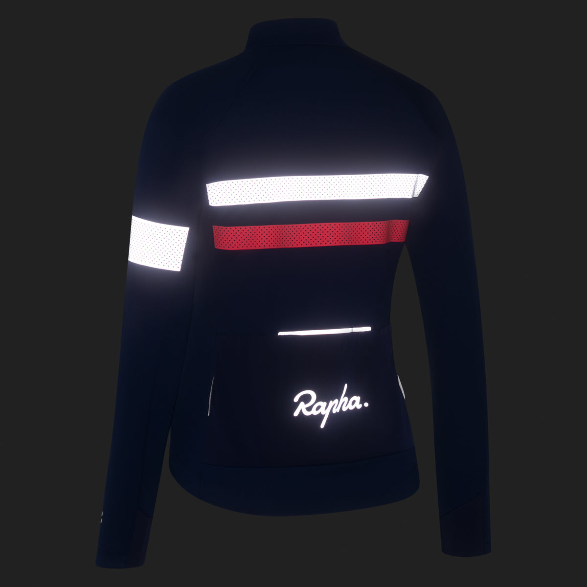 Women's Brevet Long Sleeve Windstopper Jersey - Navy/Hi-Vis Pink