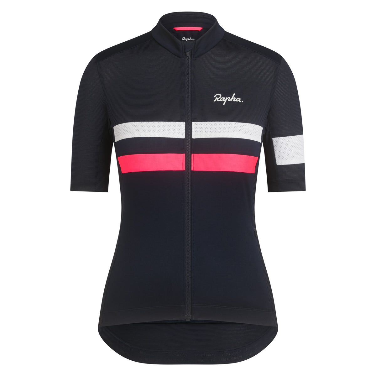 Women's Brevet Lightweight Jersey - Dark Navy/High-Vis Pink/White