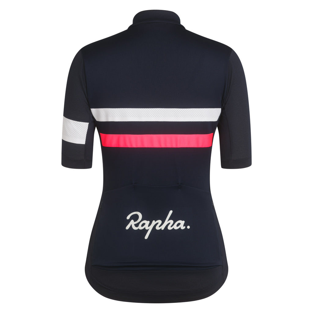 Women's Brevet Lightweight Jersey - Dark Navy/High-Vis Pink/White