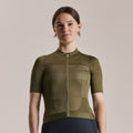 Women's Brevet Lightweight Jersey III - Dark Olive/Silver Reflective