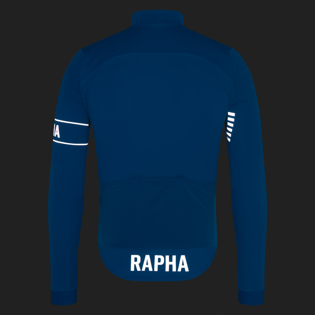Men's Pro Team LS Windstopper Jersey - Petrol Blue/Silver Reflective