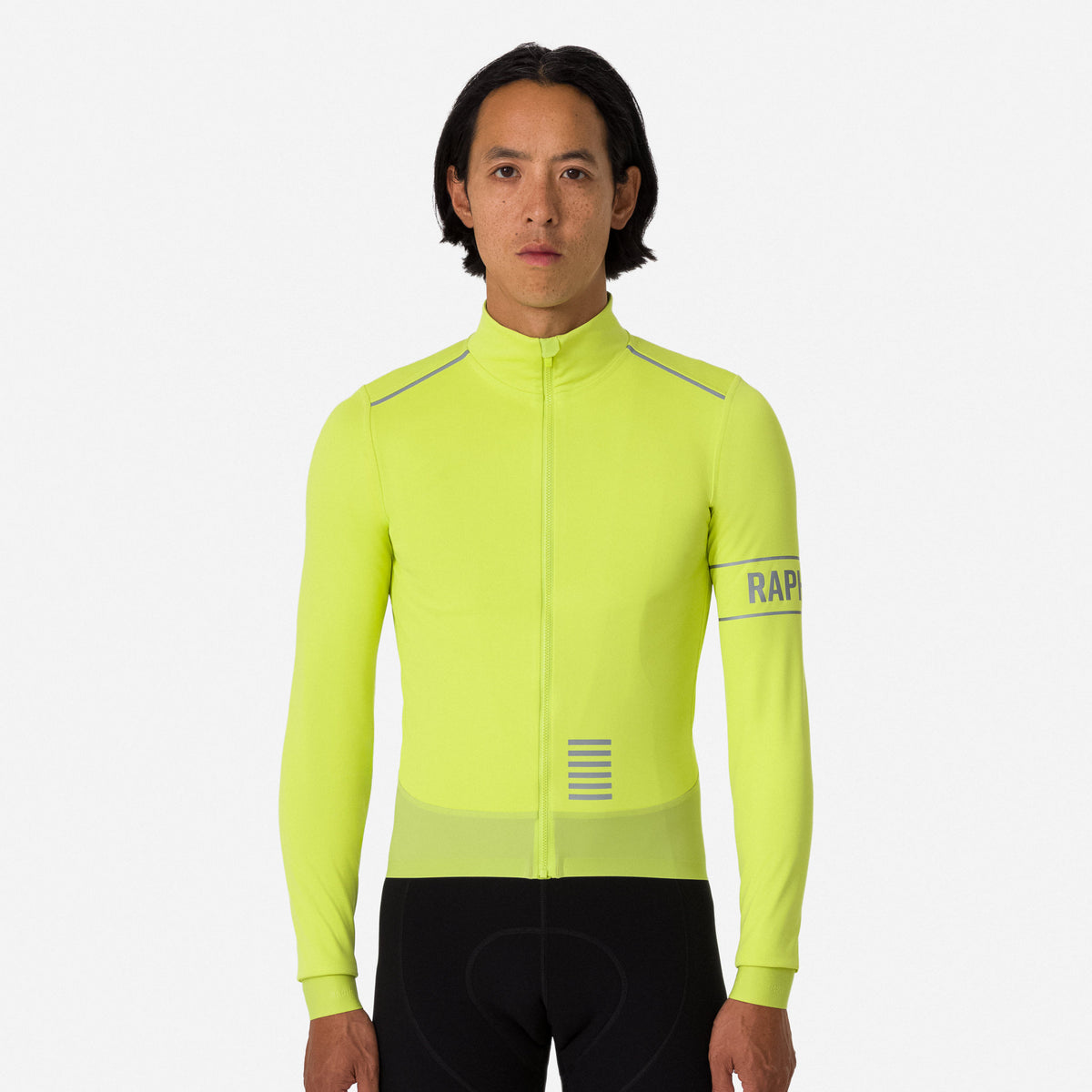 Men's Pro Team LS Windstopper Jersey - Bright Lime/Silver Reflective