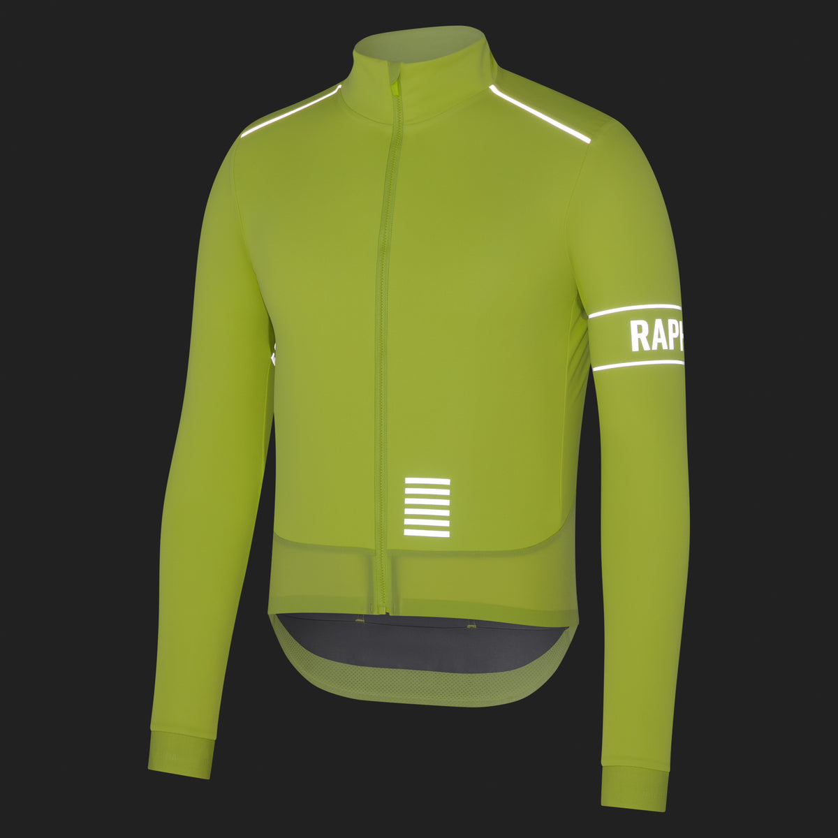 Men's Pro Team LS Windstopper Jersey - Bright Lime/Silver Reflective