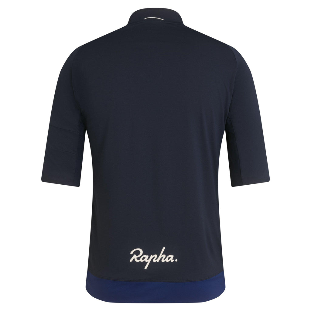 Men's Explore Zip Neck Technical T-shirt - Dark Navy/Off-White