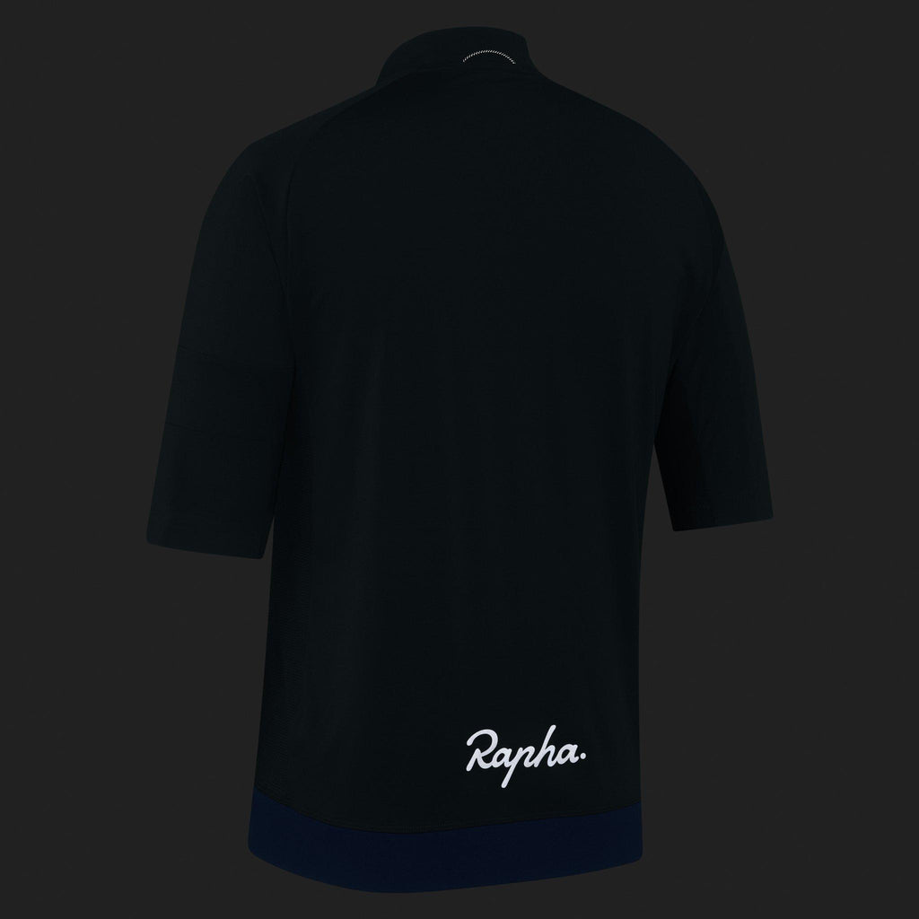 Men's Explore Zip Neck Technical T-shirt - Dark Navy/Off-White