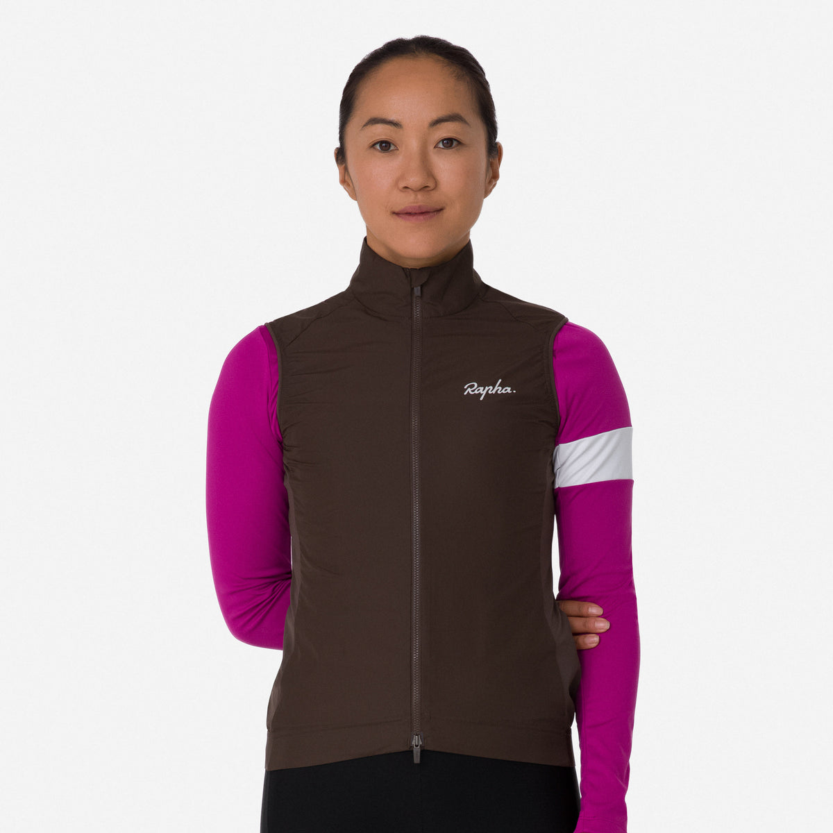 Women's Core Gilet - Deep Coffee/White