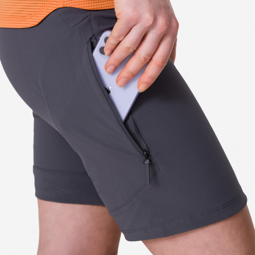 Women's Trail Lightweight Shorts - Dark Grey/Black