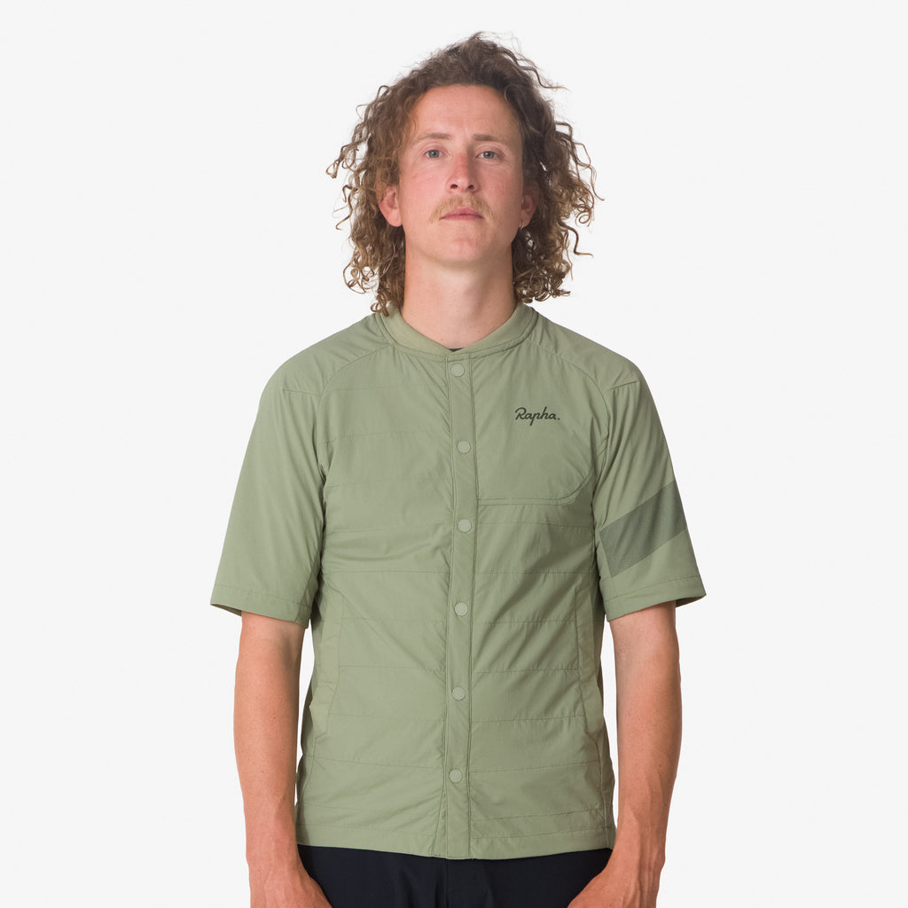 Men's Trail Insulated Short Sleeve Jacket - Olive Green/Deep Olive Green