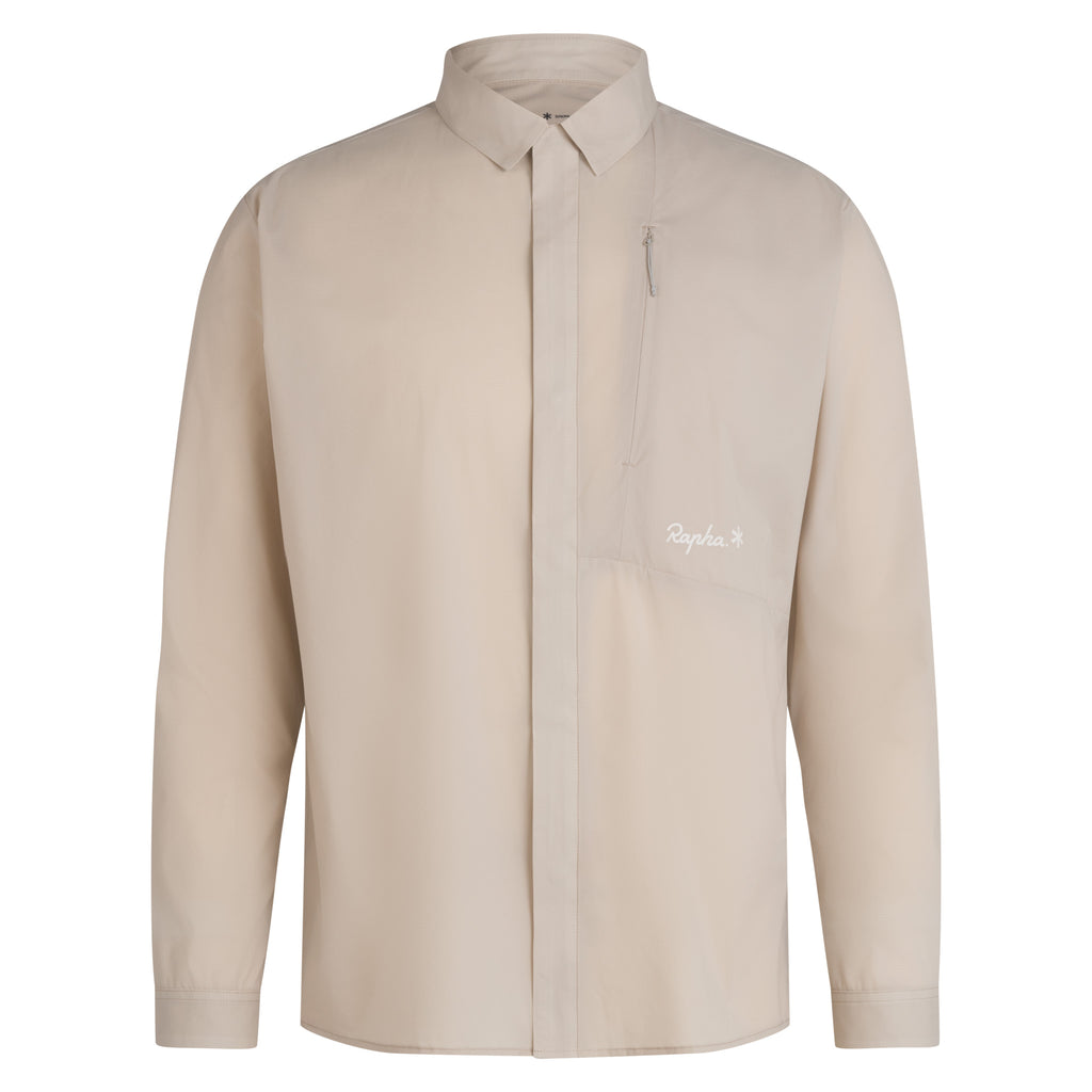 Men's Rapha + Snow Peak DWR Light Shirt - Stone/Off-White