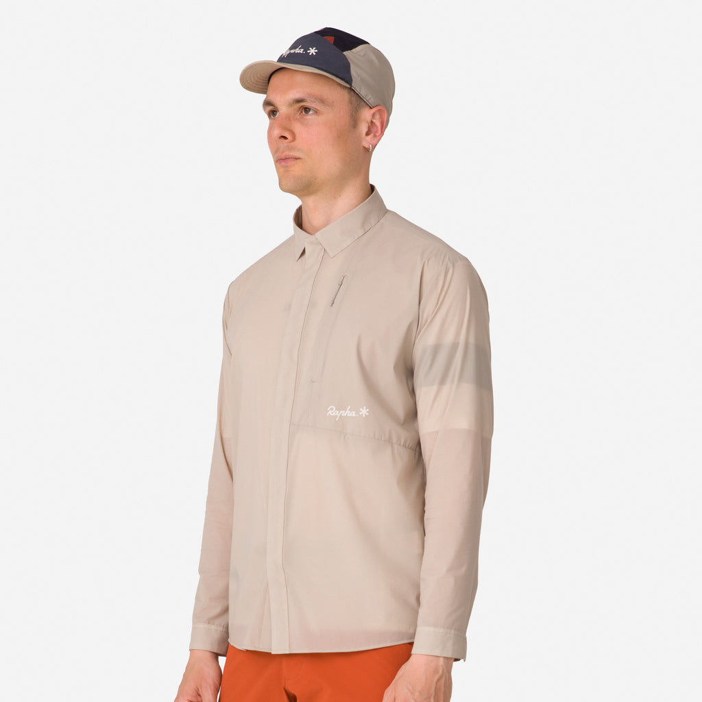 Men's Rapha + Snow Peak DWR Light Shirt - Stone/Off-White