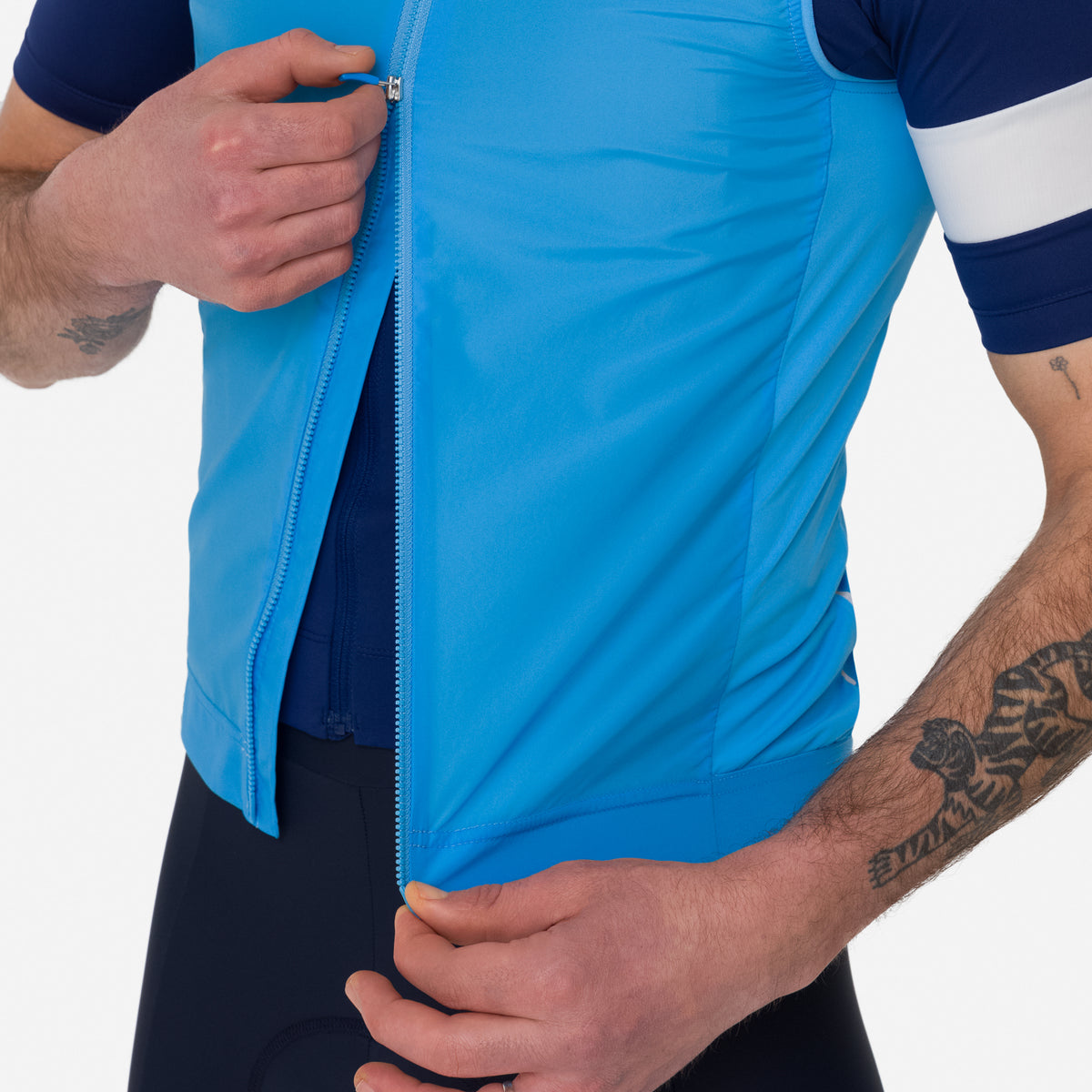 Men's Core Gilet - Cornflower/White