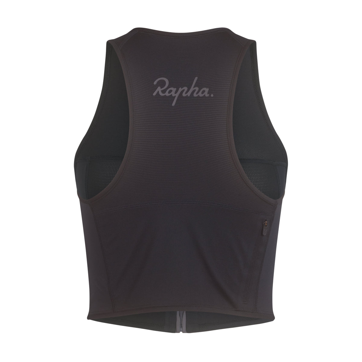 Women's Cropped Zip Tank - Black/Black