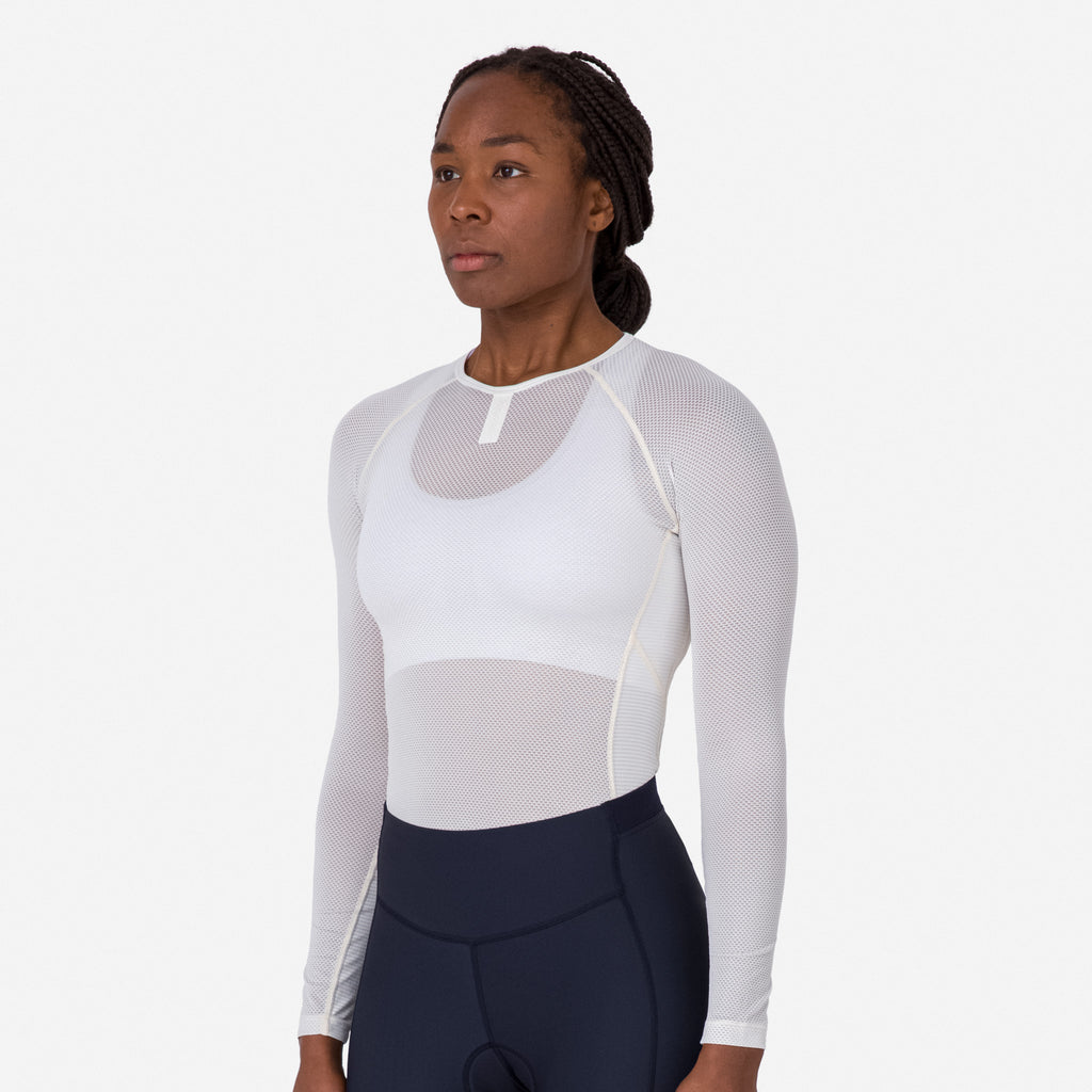 Women's Lightweight Base Layer - Long Sleeve - White / White