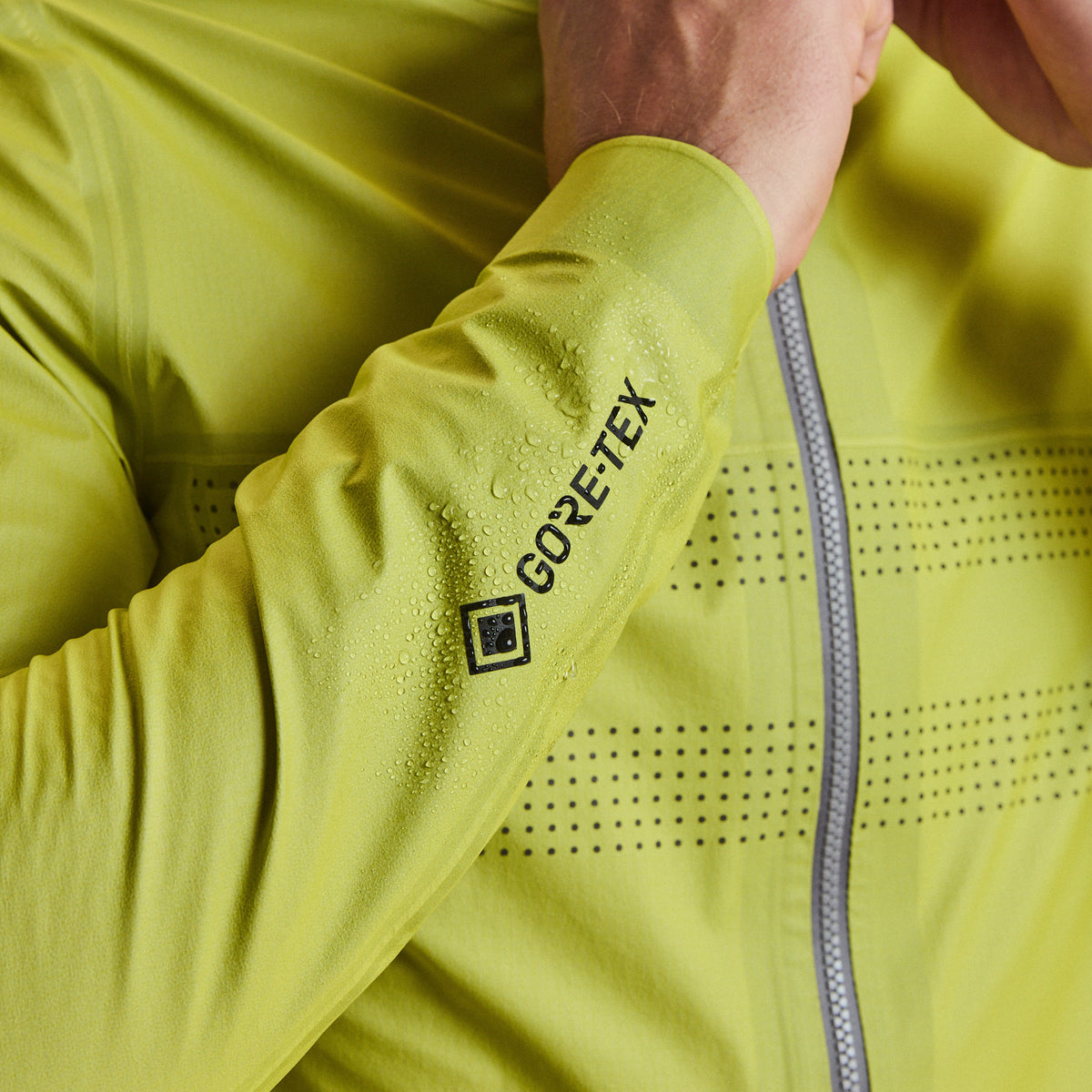 Men's Brevet Gore-Tex Rain Jacket - Chartreuse/Black