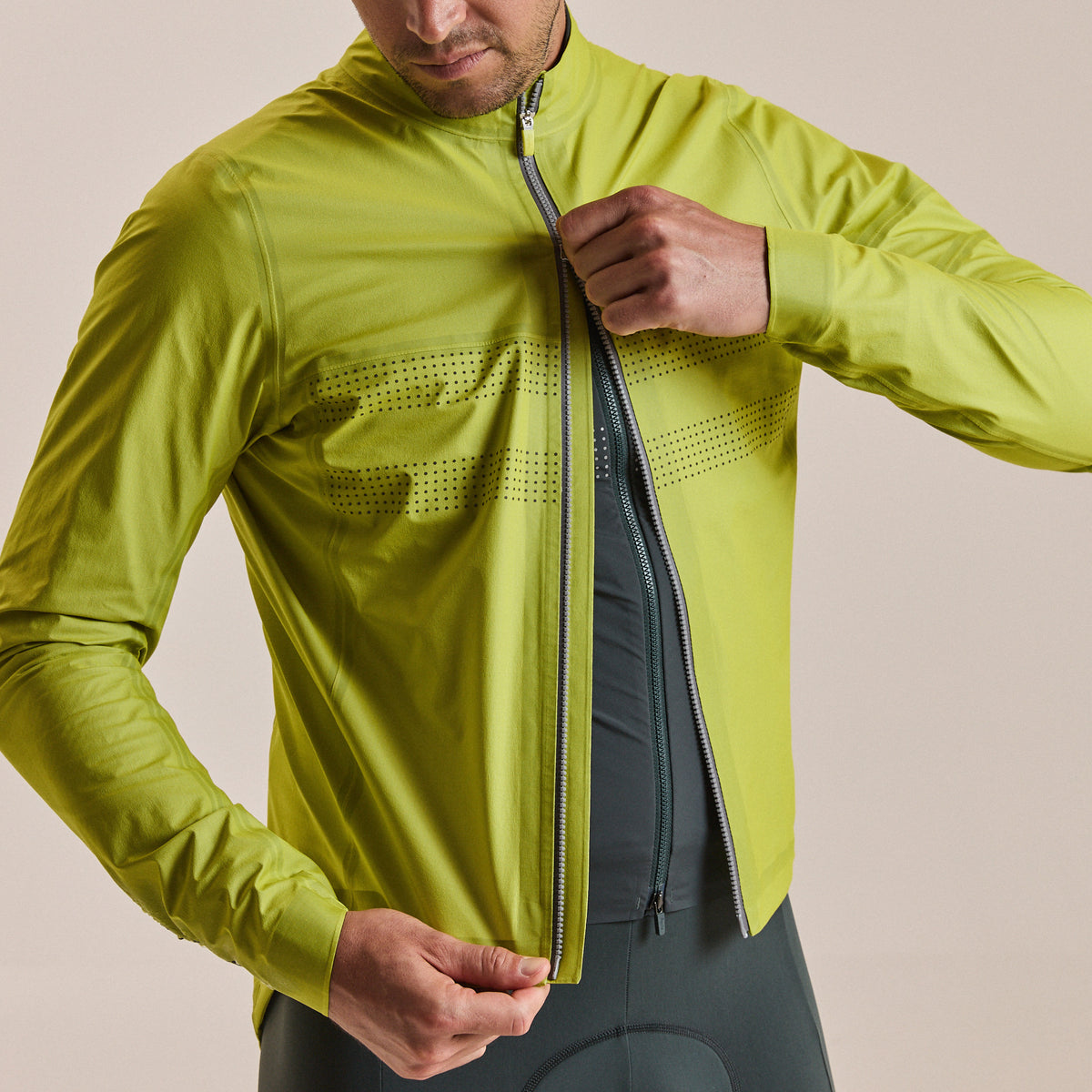 Men's Brevet Gore-Tex Rain Jacket - Chartreuse/Black