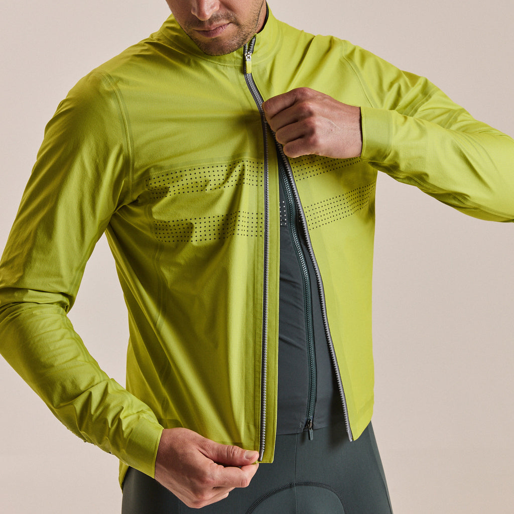 Men's Brevet Gore-Tex Rain Jacket - Chartreuse/Black