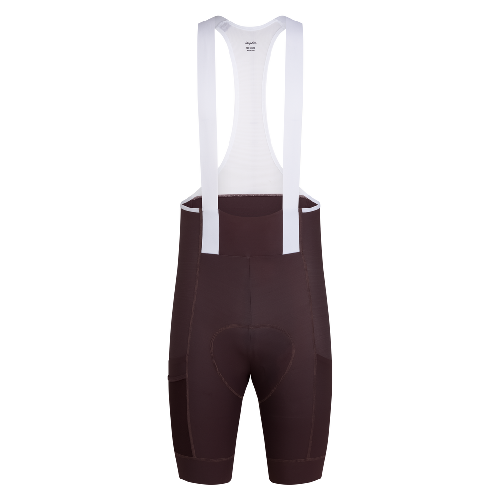 Men's Brevet Element Cargo Bib Shorts - Chocolate/White