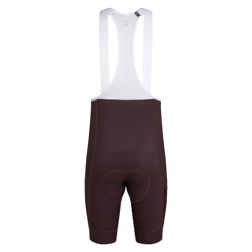 Men's Brevet Element Cargo Bib Shorts - Chocolate/White
