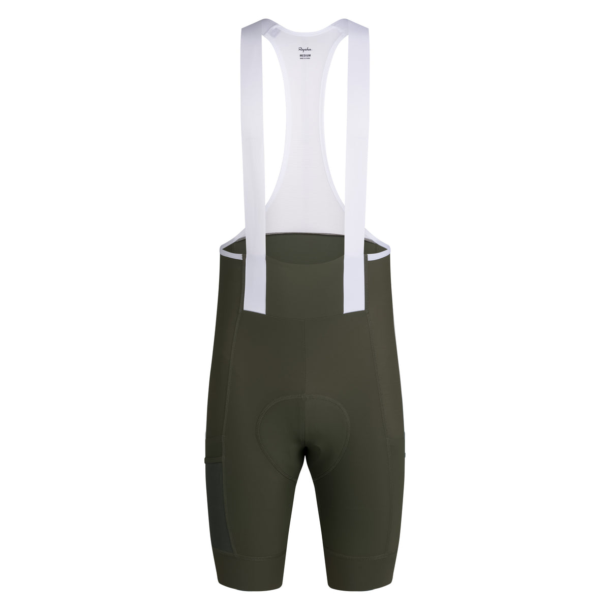 Men's Brevet Element Cargo Bib Shorts - Dark Green/White