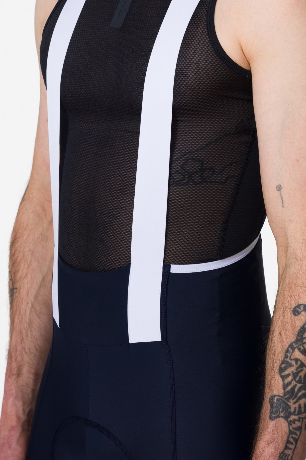 Men's Brevet Element Cargo Bib Shorts - Dark Navy/White