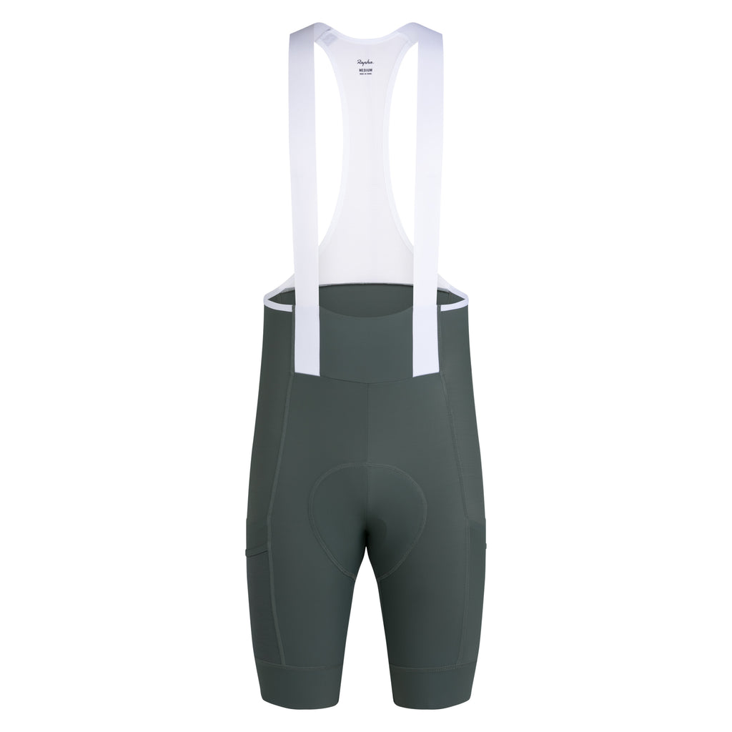 Men's Brevet Element Cargo Bib Shorts - Onyx/White