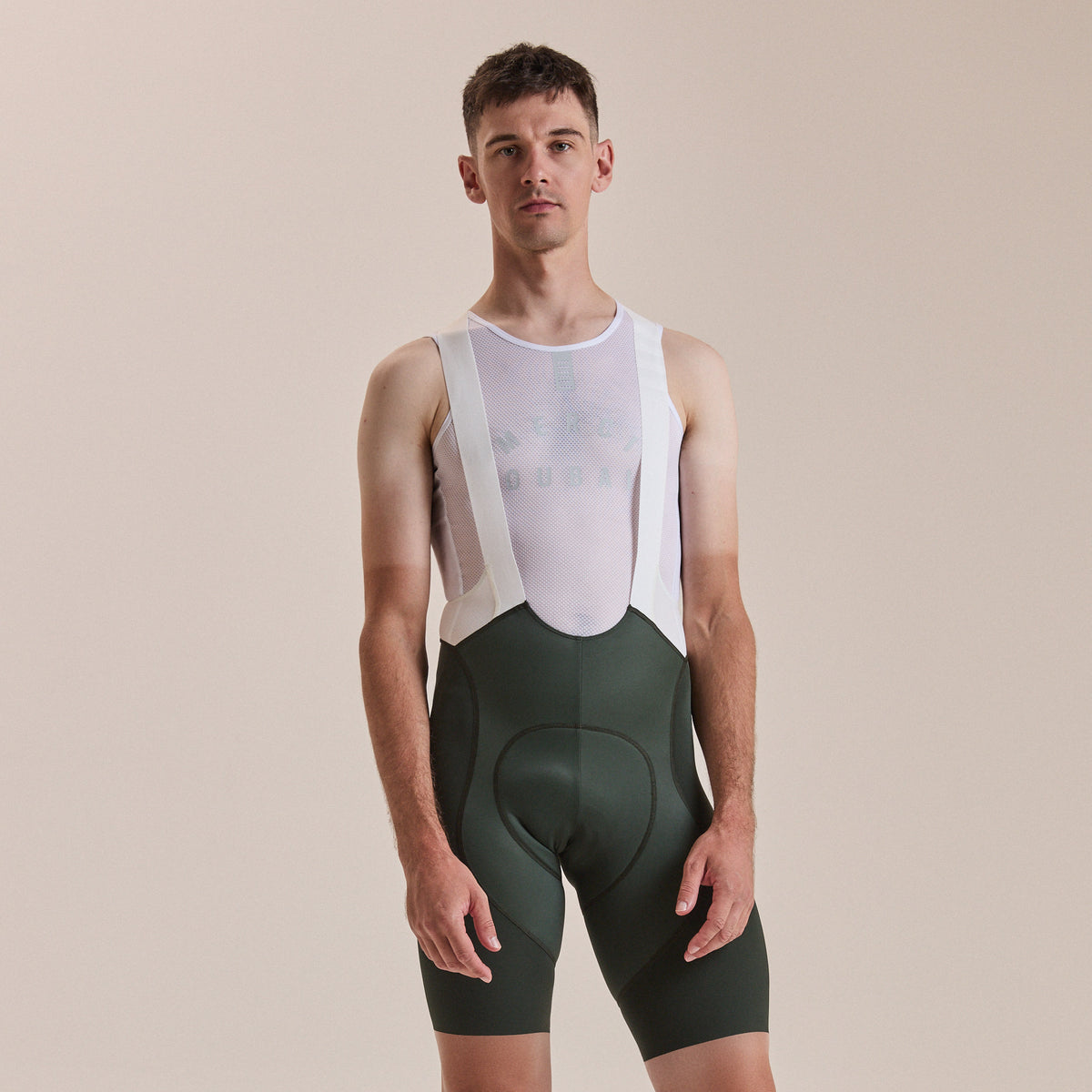 Men's Pro Team Bib Shorts III - Regular - Bottle Green/White