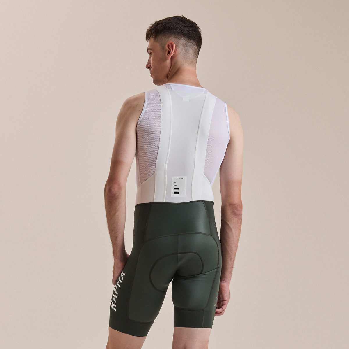 Men's Pro Team Bib Shorts III - Regular - Bottle Green/White