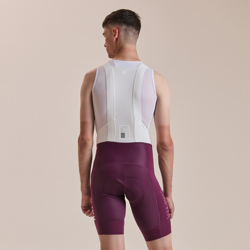 Men's Pro Team Bib Shorts III - Regular - Plum/White