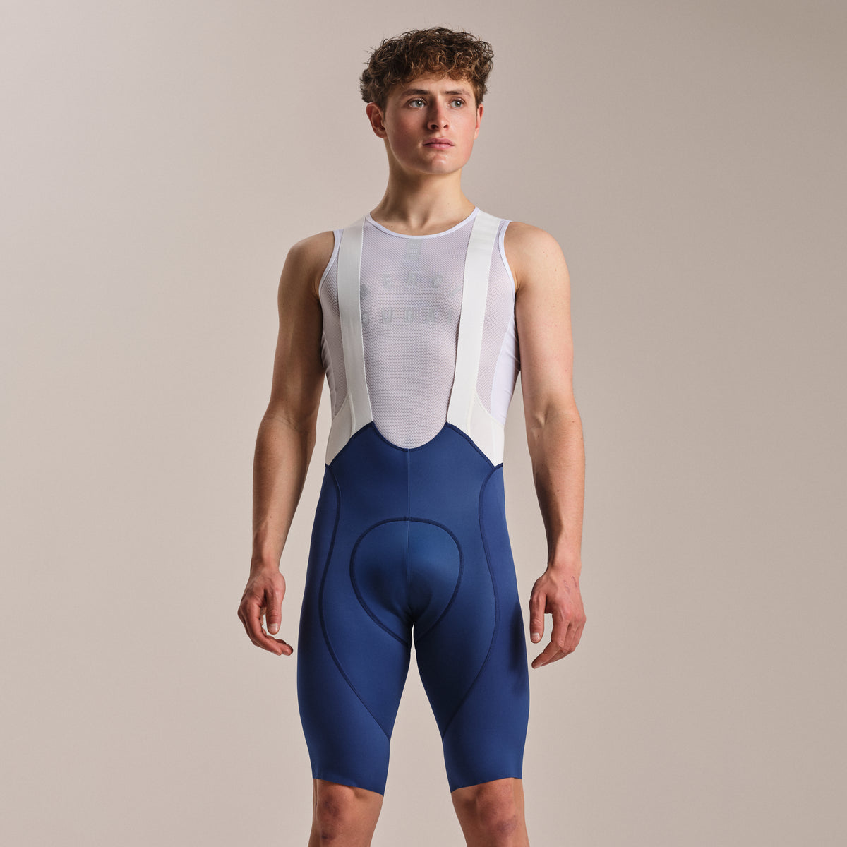 Men's Pro Team Bib Shorts III - Long - Fossil Blue/White