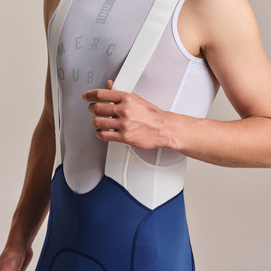 Men's Pro Team Bib Shorts III - Long - Fossil Blue/White