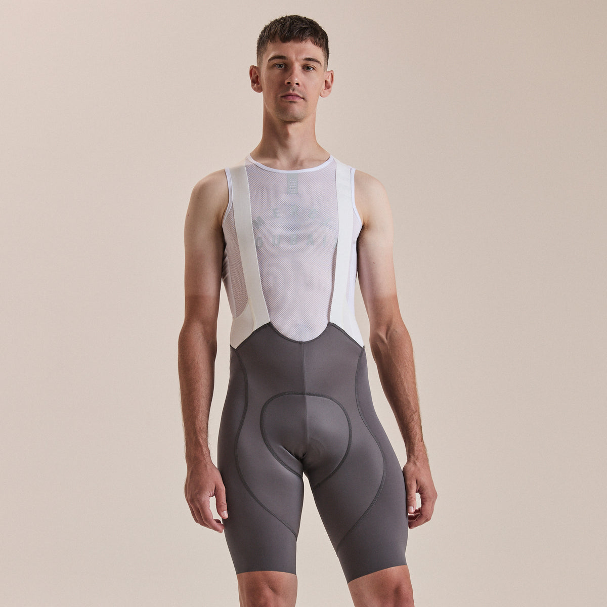 Men's Pro Team Bib Shorts III - Long - Dark Grey/White