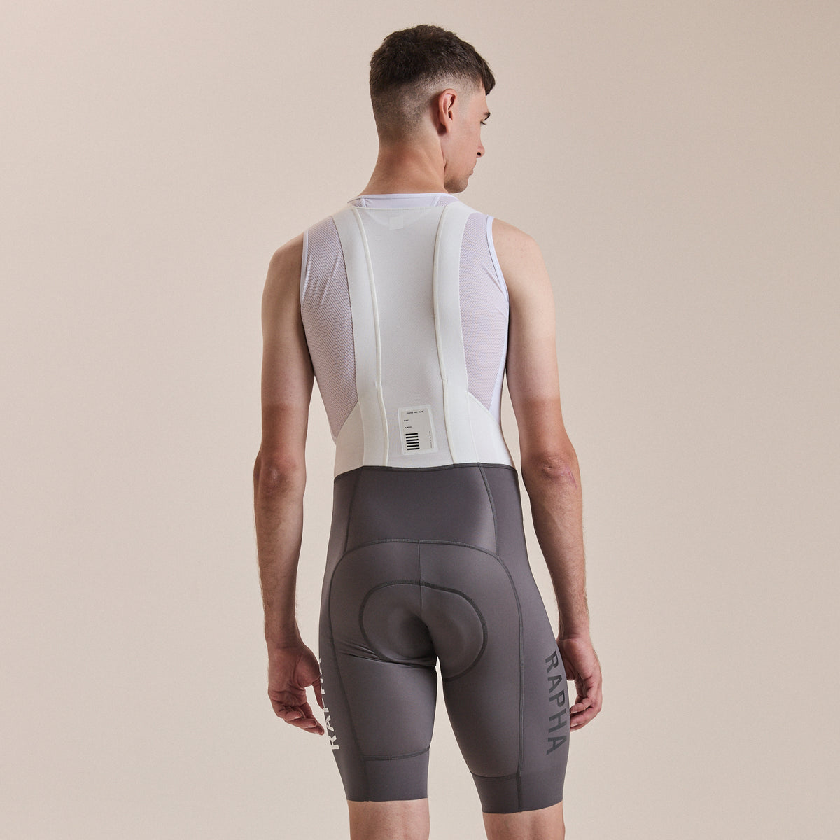 Men's Pro Team Bib Shorts III - Long - Dark Grey/White