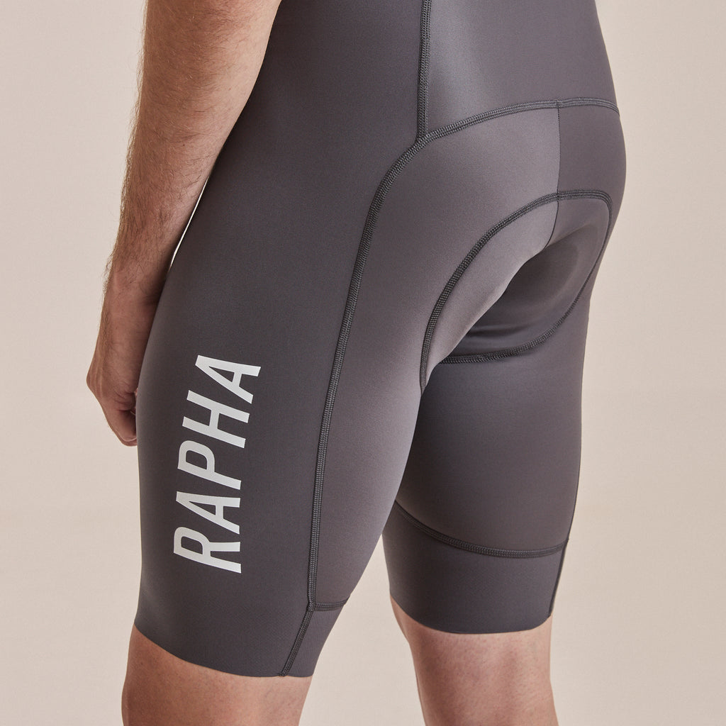 Men's Pro Team Bib Shorts III - Long - Dark Grey/White