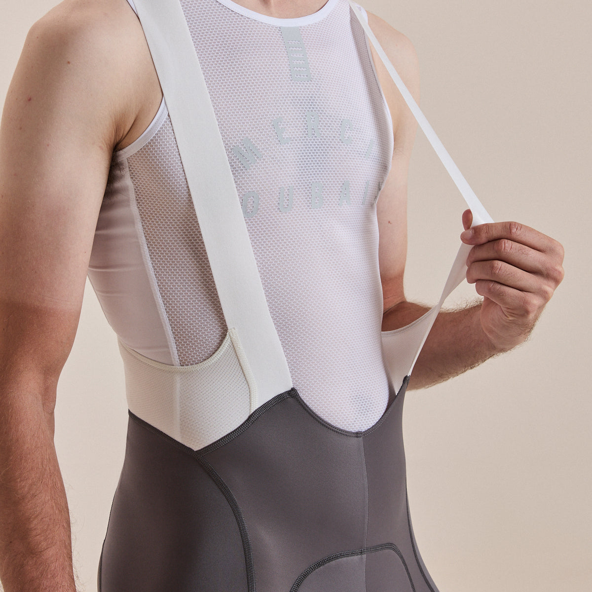 Men's Pro Team Bib Shorts III - Long - Dark Grey/White