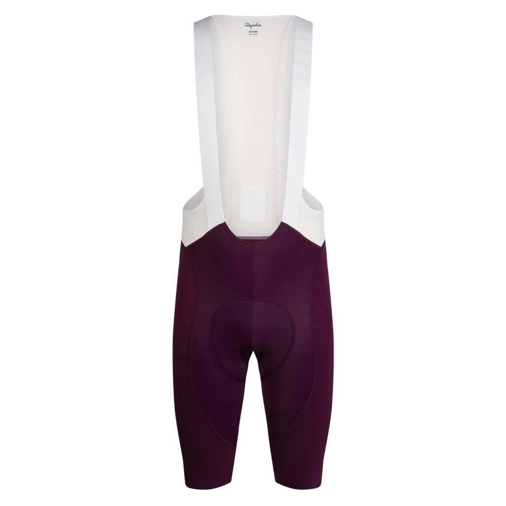 Men's Pro Team Bib Shorts III - Long - Plum/White