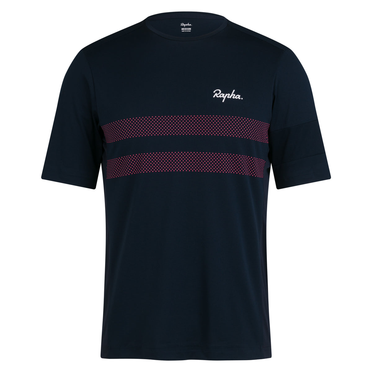 Men's Explore Technical T-Shirt - Dark Navy/High-Vis Pink/White
