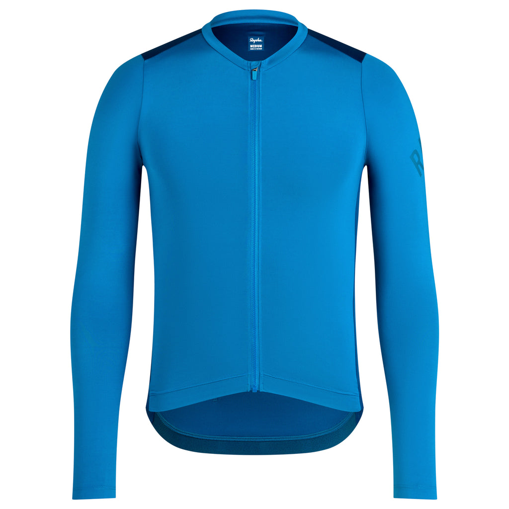 Men's Pro Team Long Sleeve Lightweight Jersey - Petrol Blue/Jewelled Blue