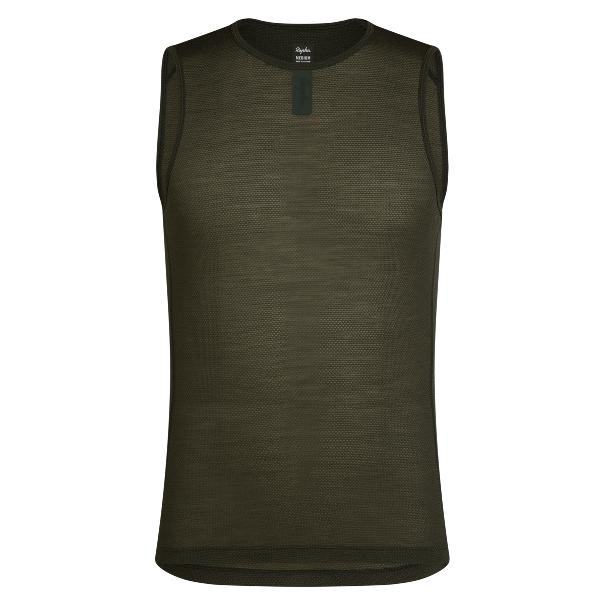Men's Merino Lightweight Base Layer - Sleeveless - Dark Green/Dark Green